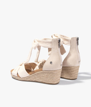 Yarrow wedge in natural canvas