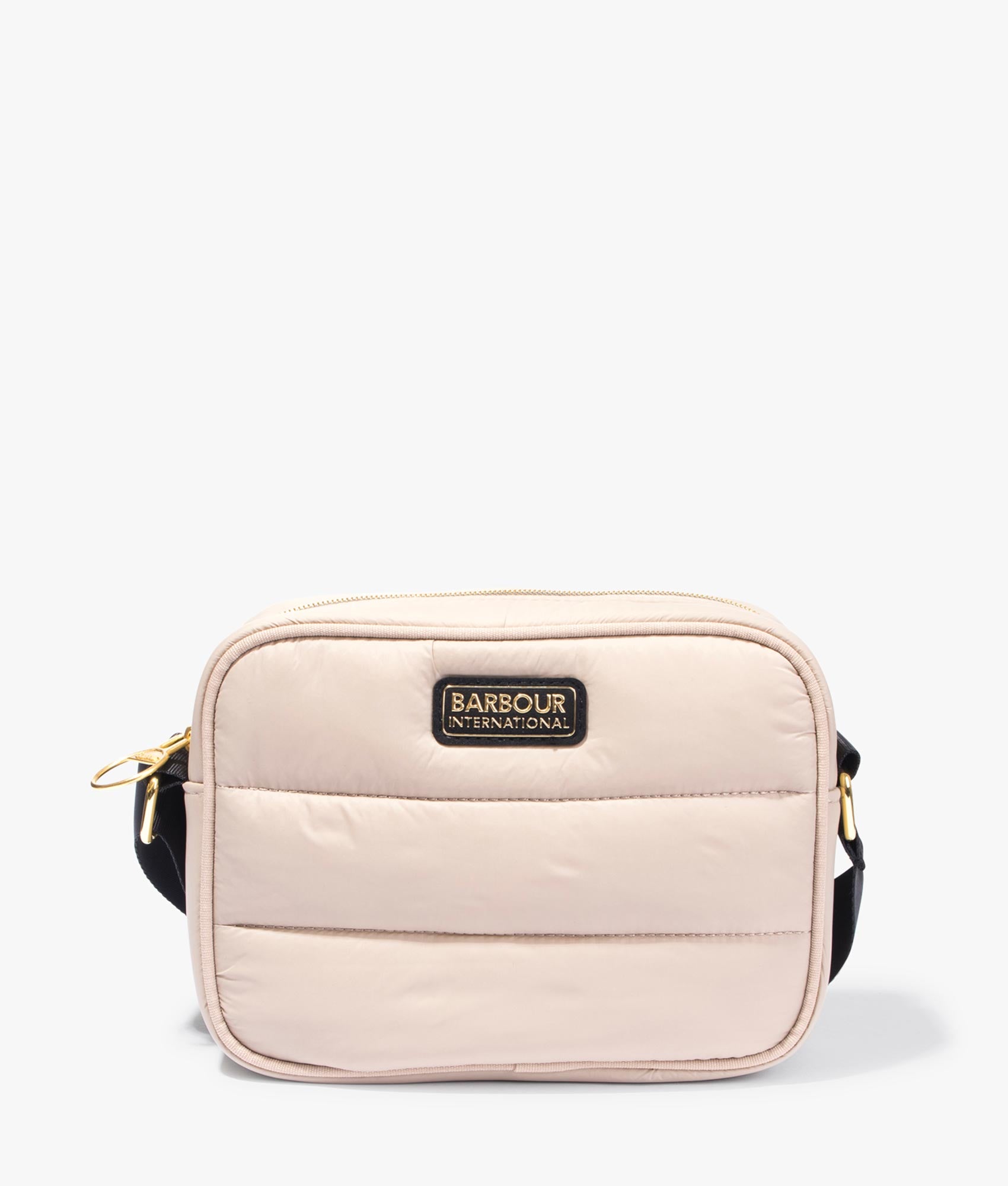 Barbour International monaco quilted crossbody in oat EQVVS Womens