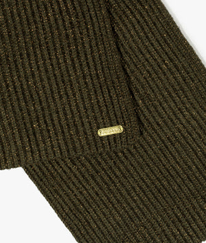 Estoril beanie and scarf set in envy olive
