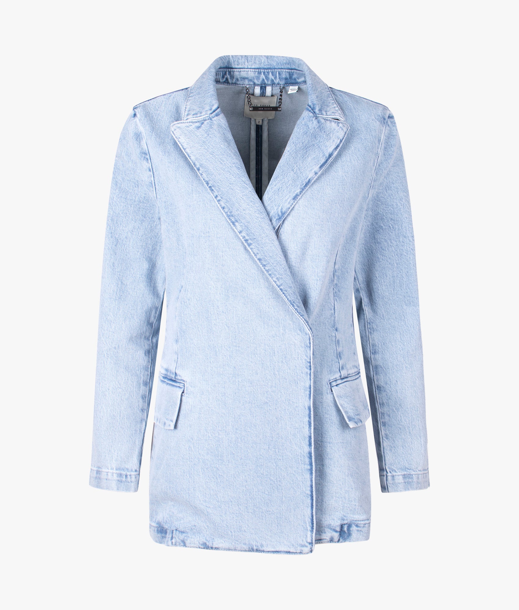 Ted Baker | Toce denim blazer in light wash | EQVVS Womens