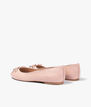 Ayvvah flat bow ballerina shoe in pink