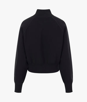 Half zip sweater in black