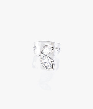 Sereno serpentine crystal nano stud earrings in silver