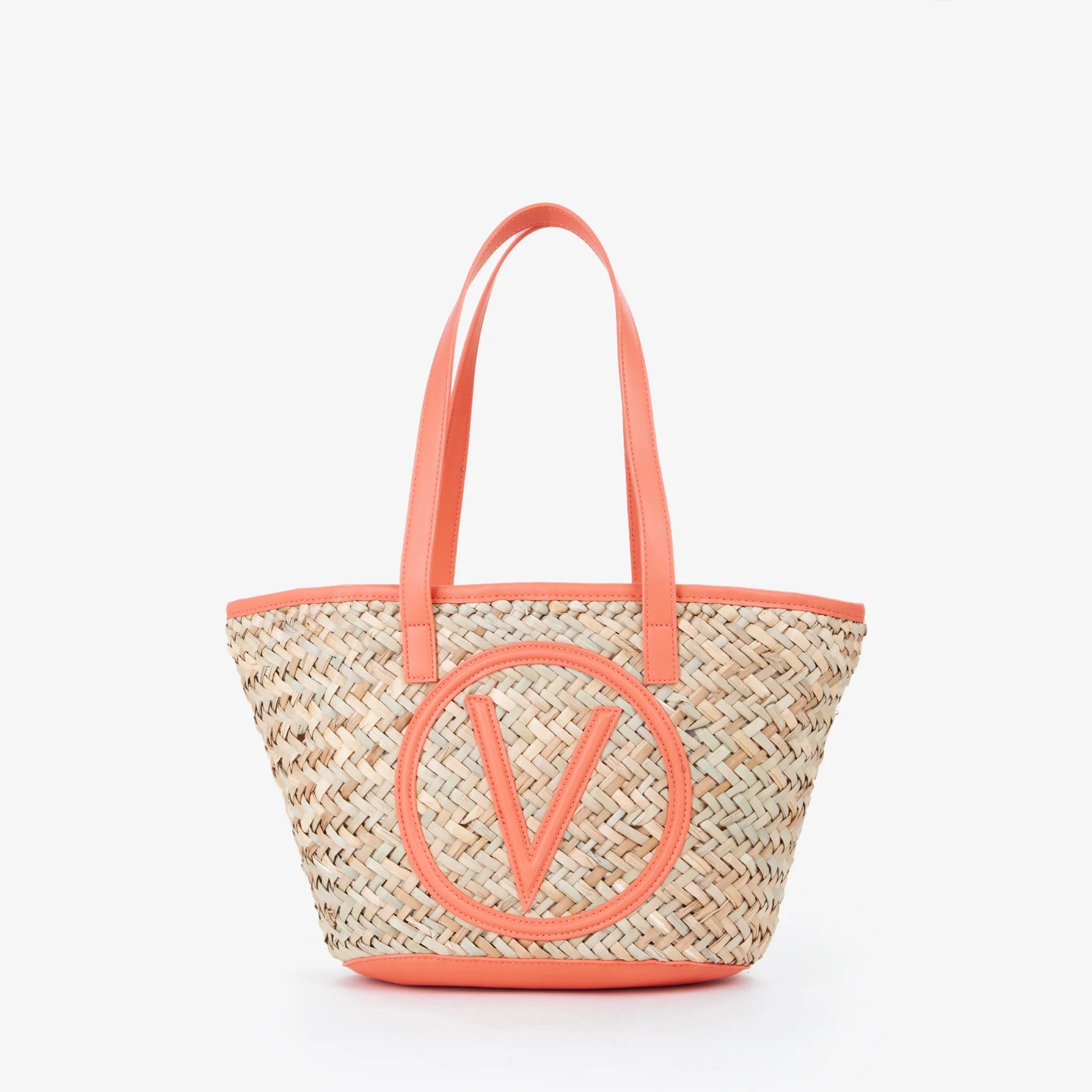 Valentino bags | Samuela shopper in natural and coral | EQVVS Womens