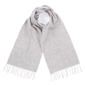Plain lambswool scarf in light grey