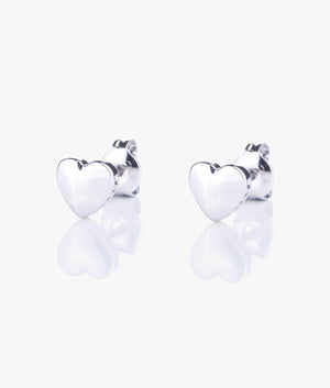 Harly Heart Earrings in Silver.