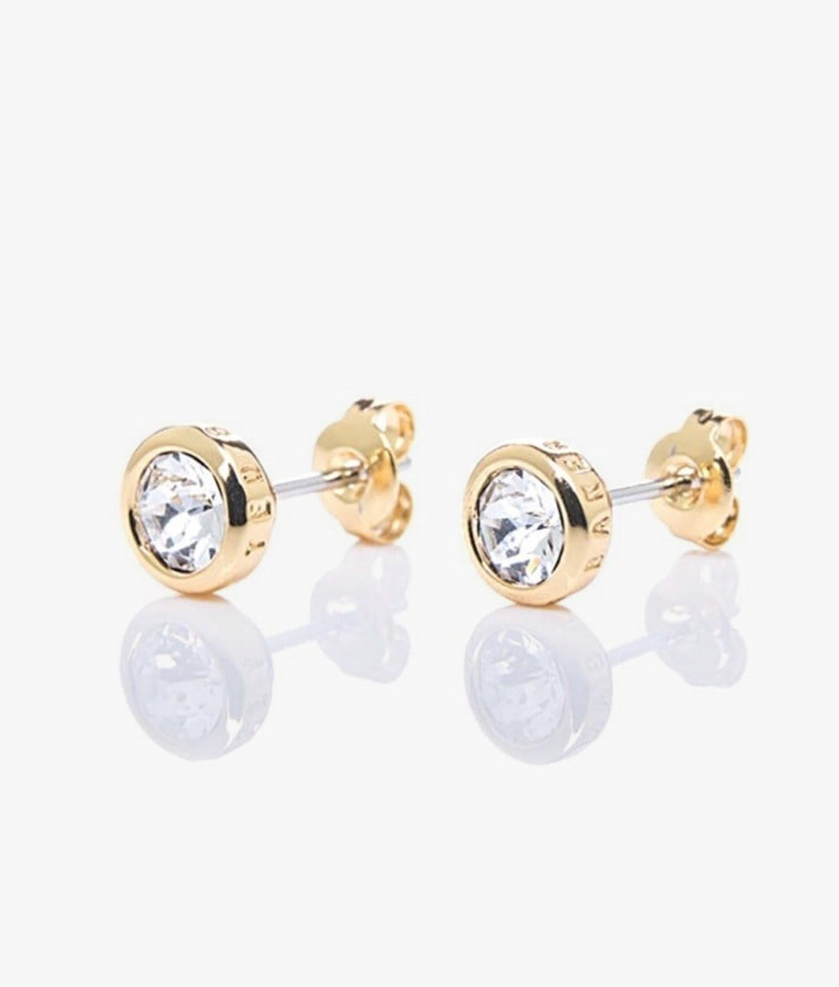 Ted baker sinaa gold stud earrings with emerald swarovski crystal Clearance