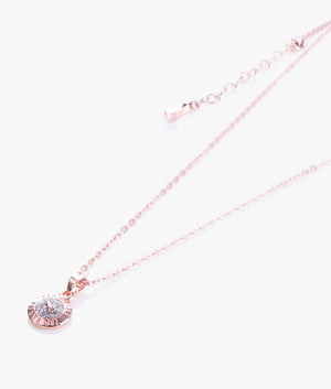 Elvina Enamel Button Necklace in Silver Glitter
