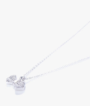 Sanra pave bow pendant in silver