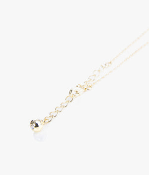 Crestra crystal petite bow pendant in gold