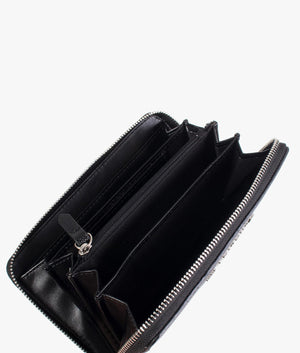 Divina zip around purse in black