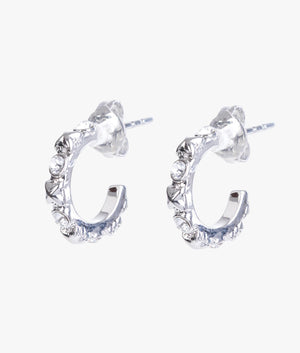 Bozena mini star huggie earrings in silver