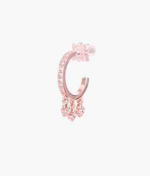Bozena pave hoop earrings in rose gold