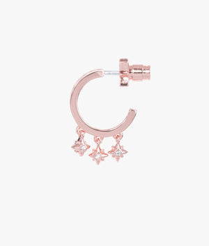 Bozena pave hoop earrings in rose gold