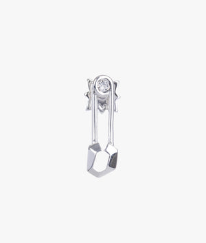 Irulan crystal pin earrings in silver
