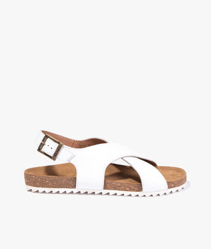 Rochelle crossover sandal in white