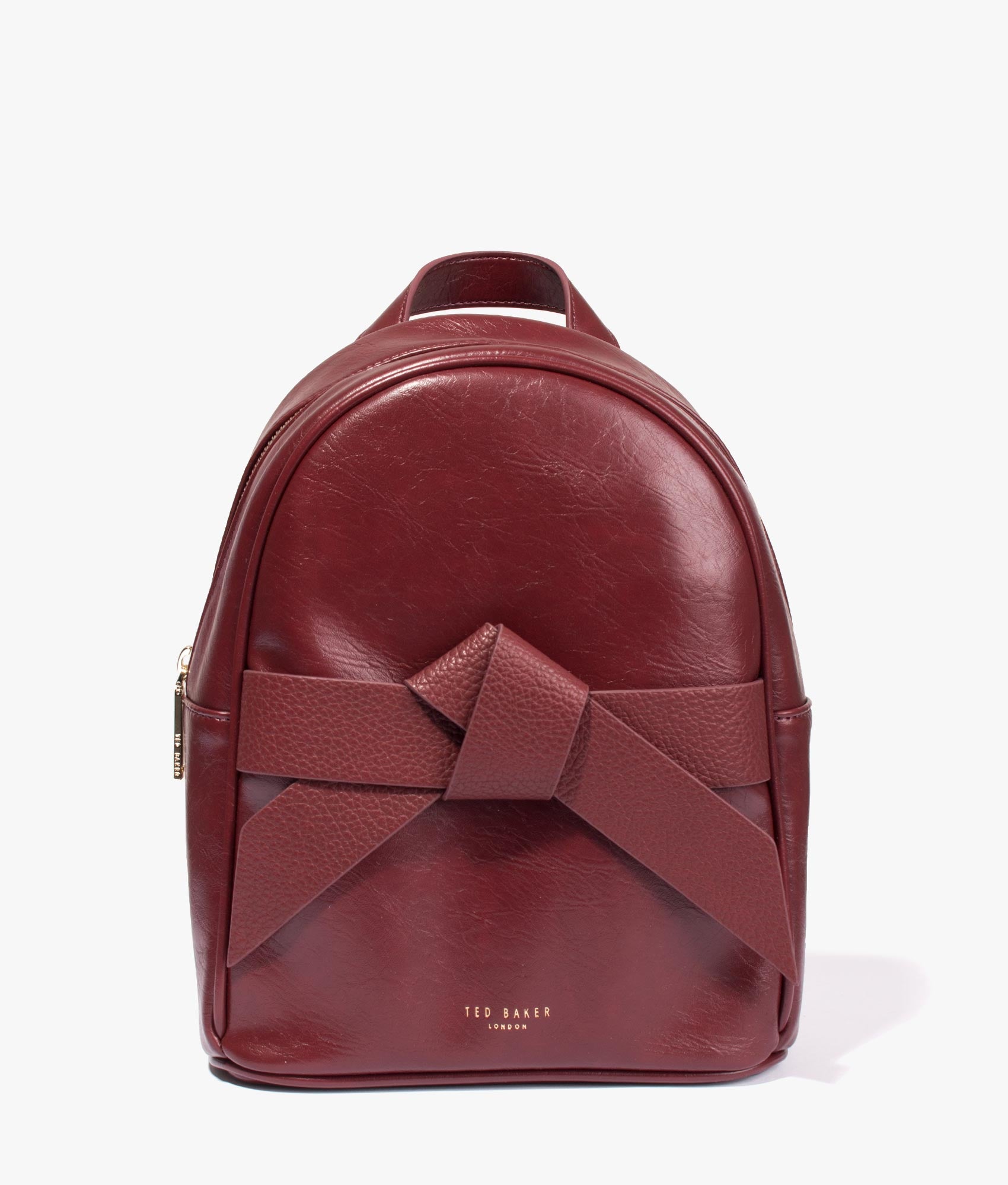 Burgundy Ted Baker Leather Rucksack Ted Baker Jimliya PU Bow