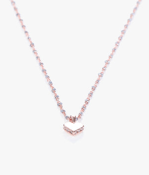 Saraah sparkle heart chain pendant in silver glitter