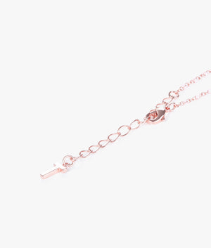 Saraah sparkle heart chain pendant in pale pink