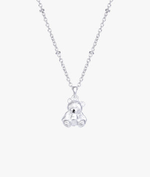 Tennah teddy bear pendant in brushed silver