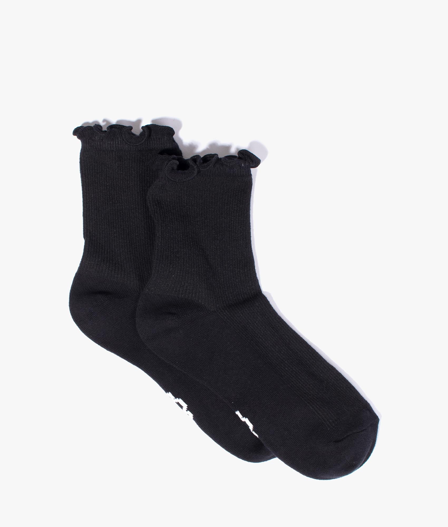 Ugg Karsyn lettuce edge sock in black EQVVS Womens