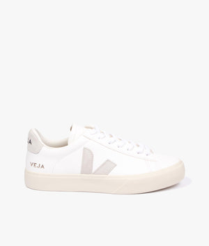 Campo chromfree leather trainer in extra white & natural