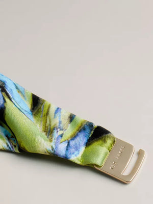 Chaturi printed bikini top in lime