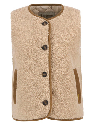 Luciana fleece gilet in natural