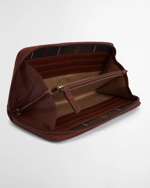 Birch leather purse in brown