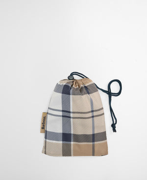 Portree poncho in hessian and navy