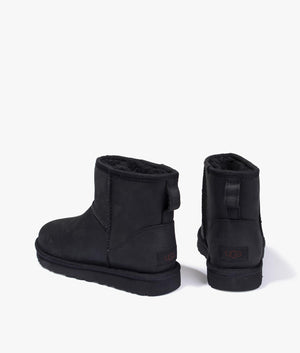 Womens black leather ugg boots hotsell