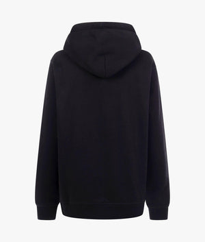 Rey fuzzy logo hoodie in black