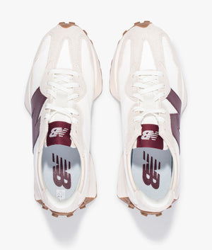 327 trainers in moonbeam & classic burgundy