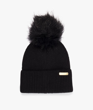 Mallory beanie and scarf set in black