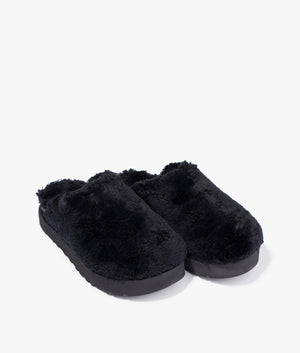 Fuzz sugar slide in black