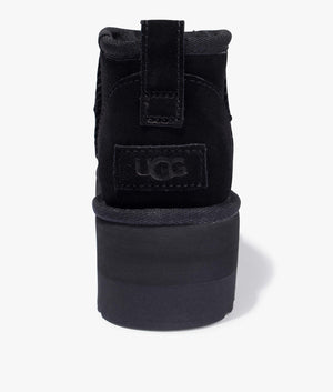 Classic ultra mini platform boot in black