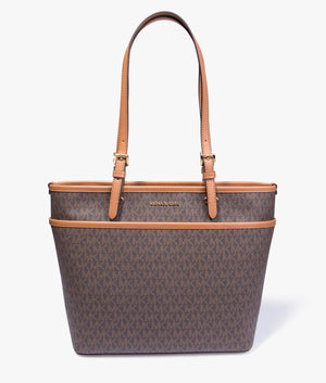 Winston tote in brown and acorn