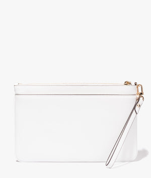 Jet set large wristlet in optic white