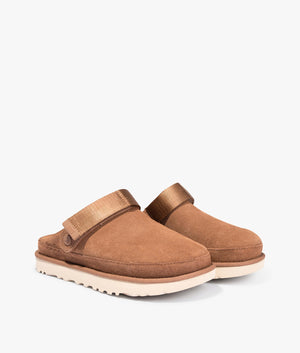 Goldenstar clog in chestnut