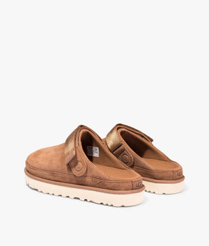 Goldenstar clog in chestnut