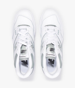 550 Trainer in white and juniper