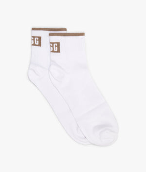 Polly ankle socks in white and caribu