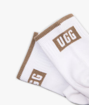 Polly ankle socks in white and caribu