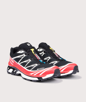 XT-6 GTX Sneakers in Black and Flame Scarlet