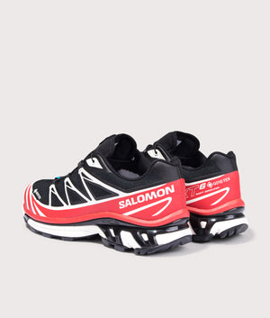 XT-6 GTX Sneakers in Black and Flame Scarlet