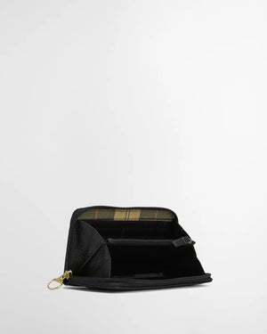 Birch leather purse in black