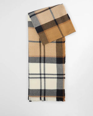Pendle beanie and blair scarf set in hessian