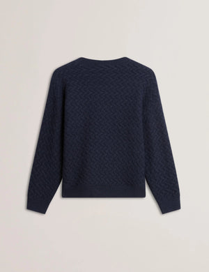 Morlea horizontal cable knit in navy