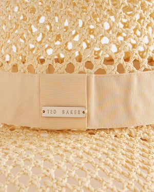 Jullisi oversized rattan hat in natural