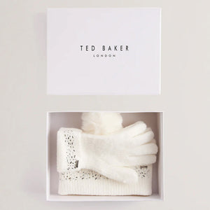 Keriis scarf and beanie set in cream